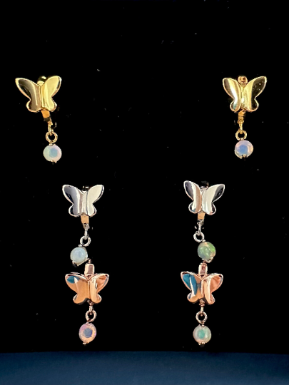 Butterfly Solid Opal Earrings