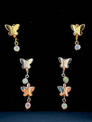 Butterfly Solid Opal Earrings