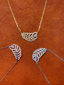 Solid White Opal Leaf Pendant