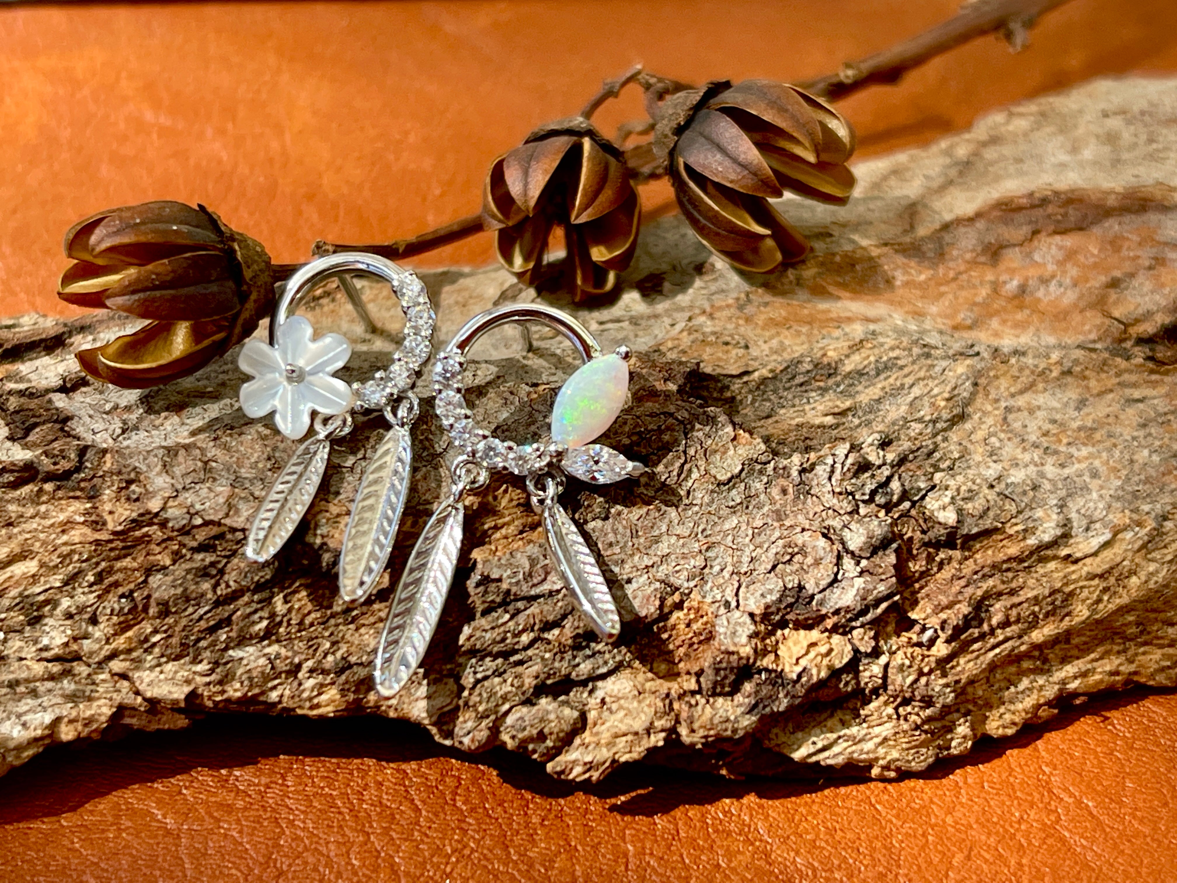 Solid Opal Spring earrings
