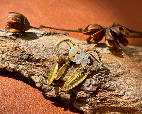 Solid Opal Spring earrings