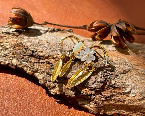 Solid Opal Spring earrings