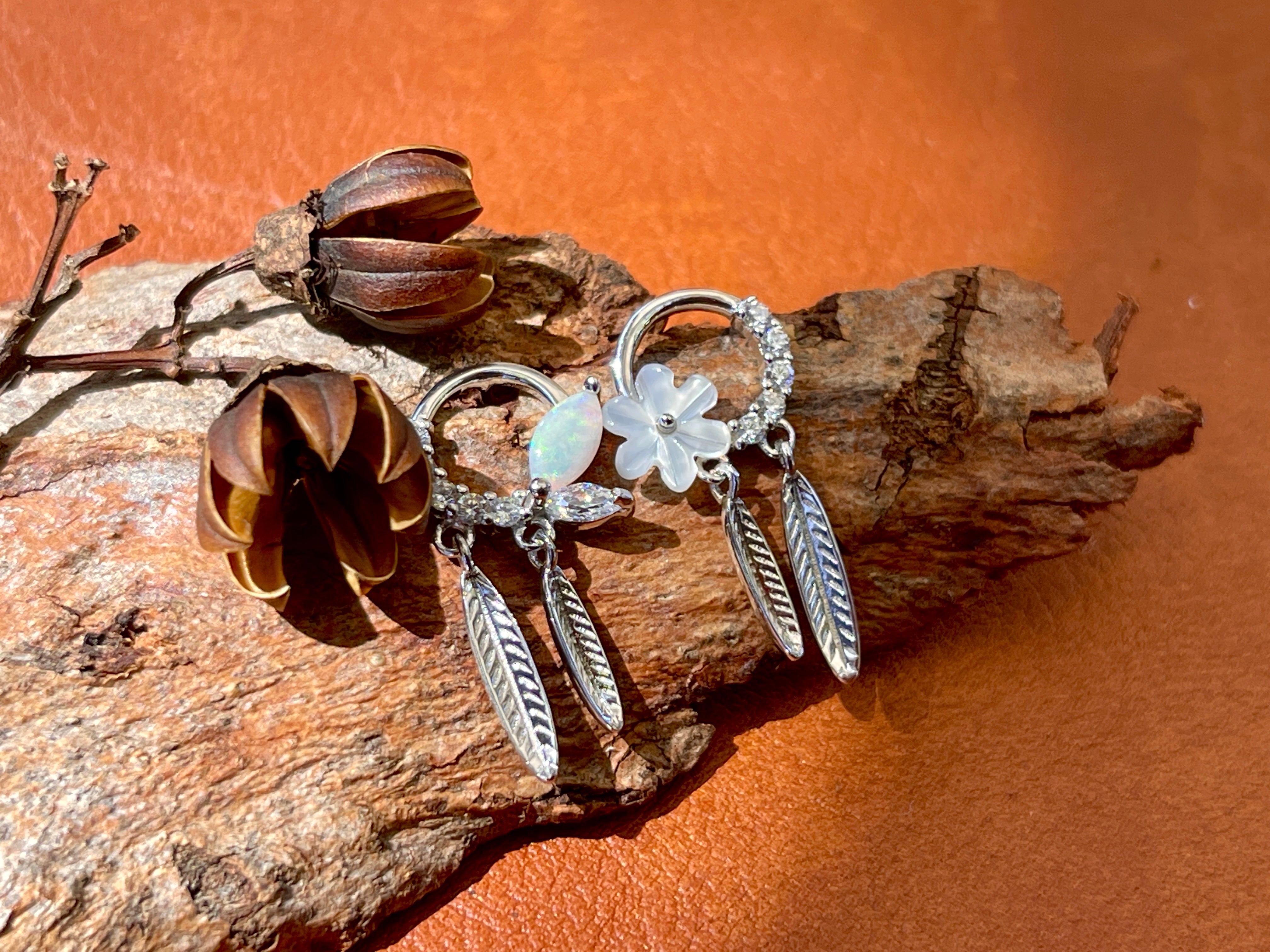 Solid Opal Spring earrings