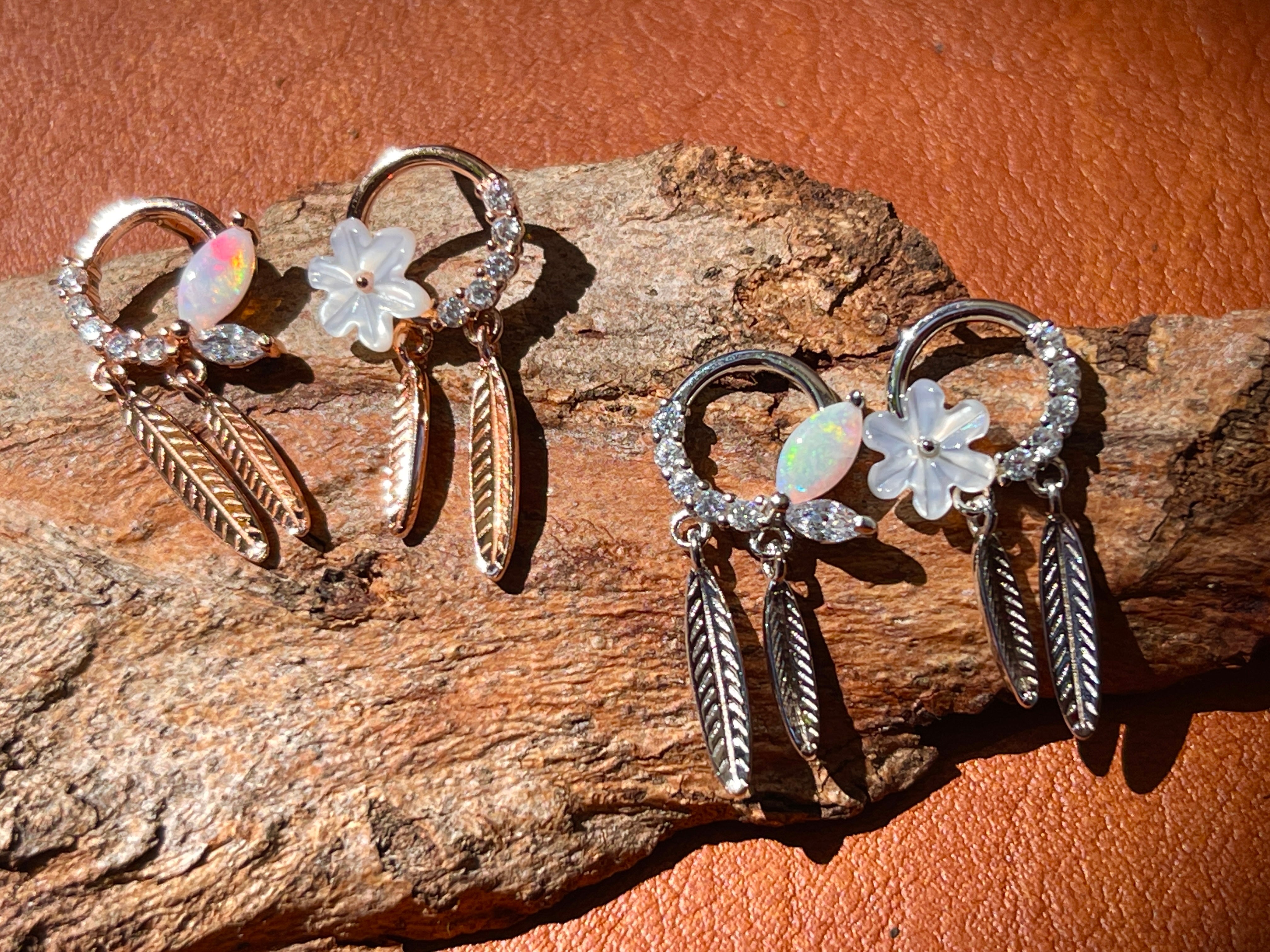 Solid Opal Spring earrings