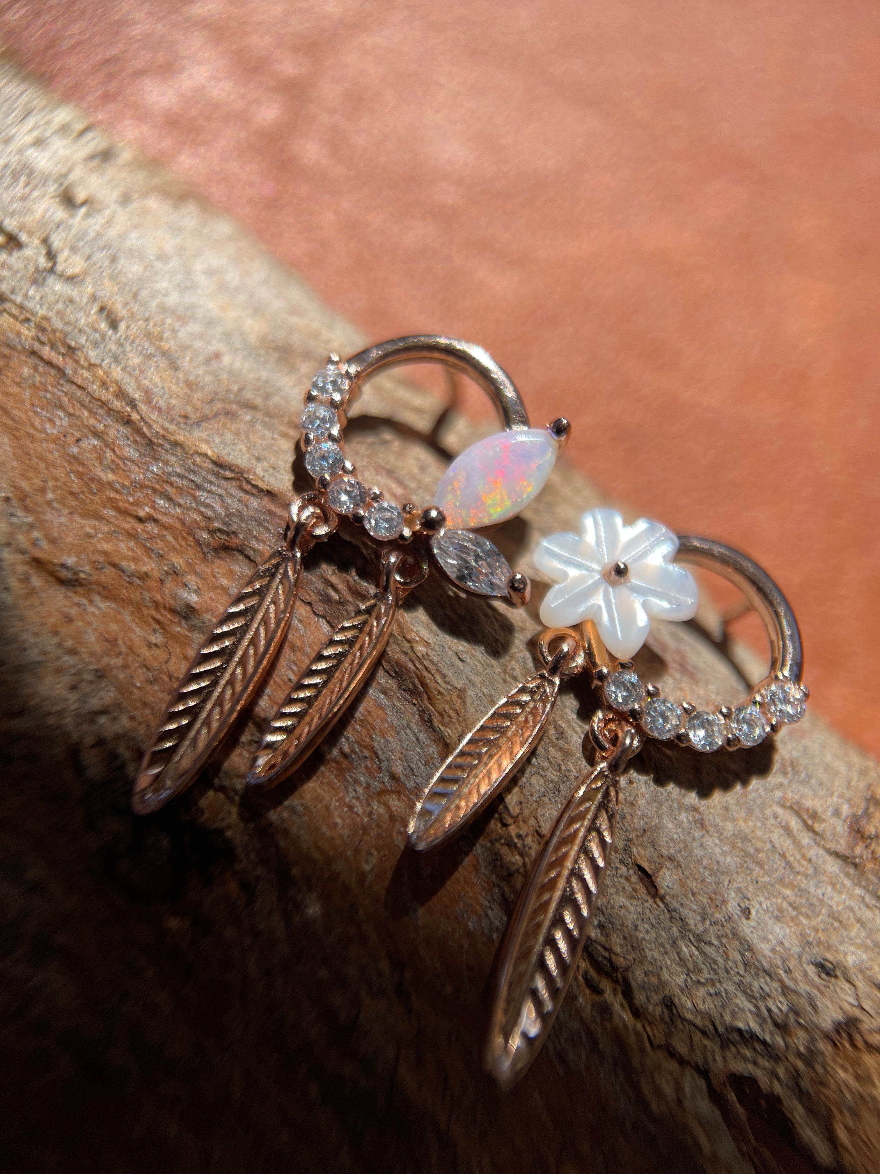Solid Opal Spring earrings