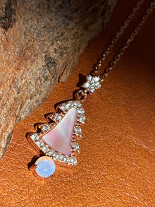 Solid Opal Christmas tree Necklace