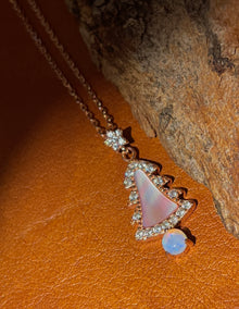 Solid Opal Christmas tree Necklace
