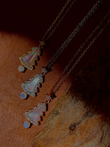 Solid Opal Christmas tree Necklace