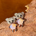 Solid Opal Bear earrings