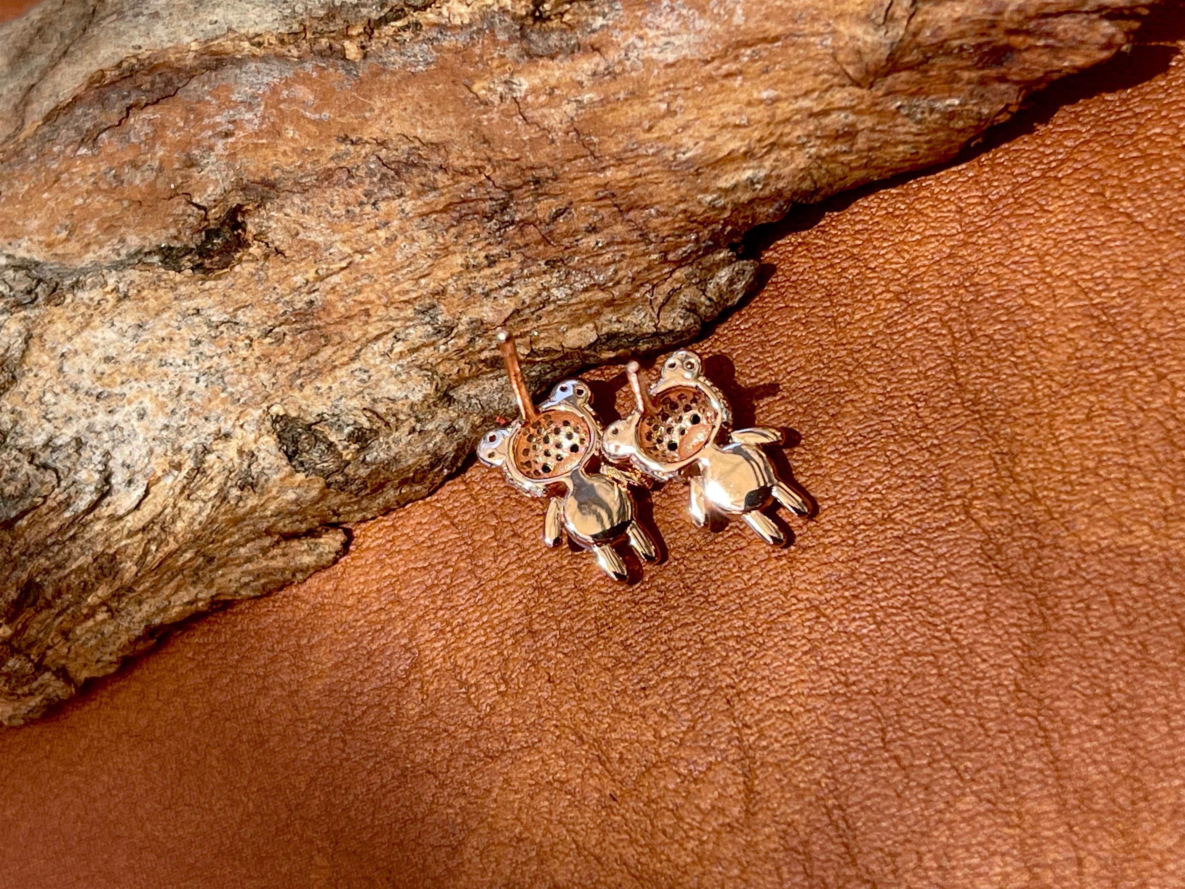 Solid Opal Bear earrings