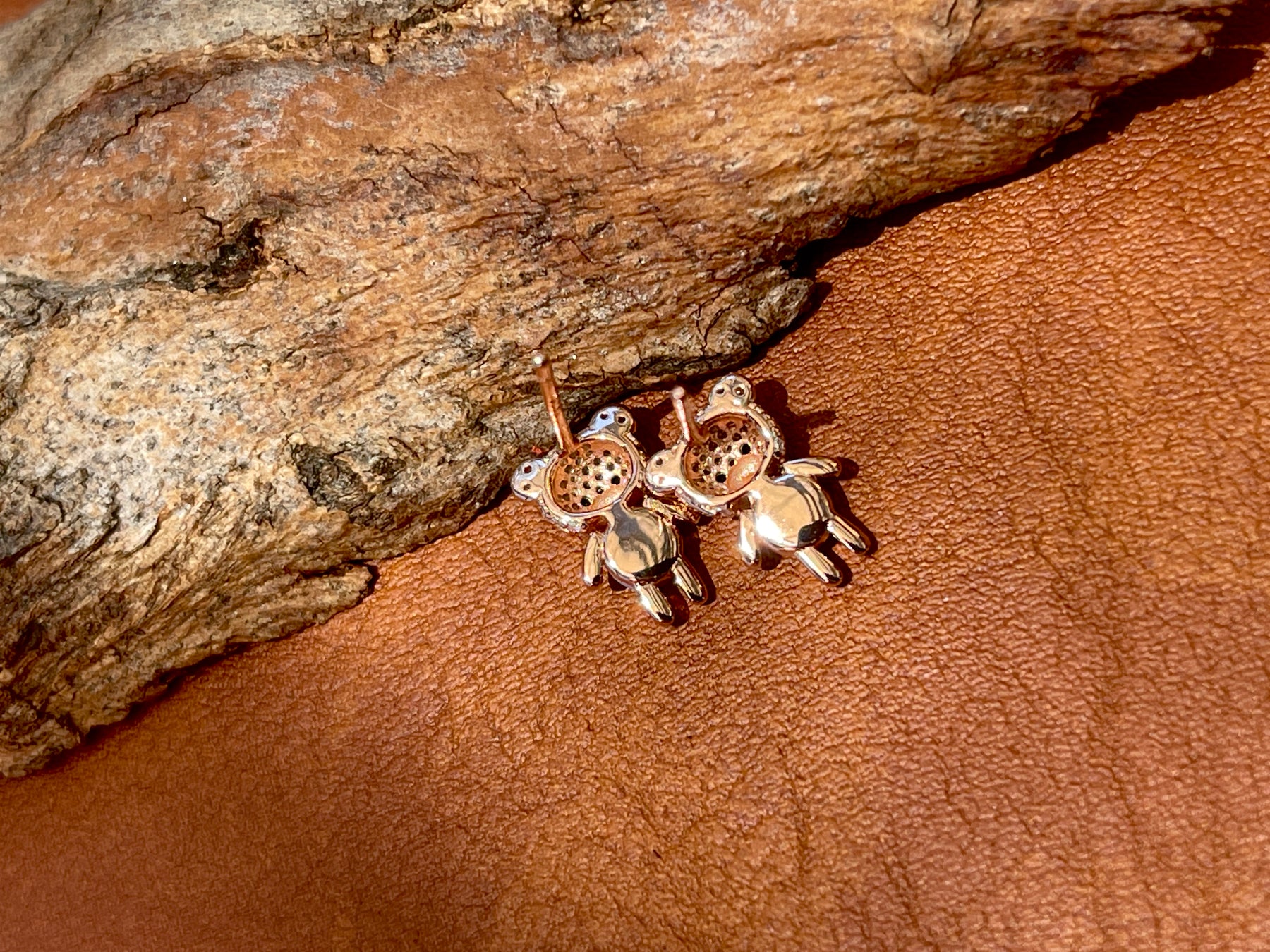 Solid Opal Bear earrings