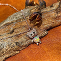 Solid Opal Bear Necklace
