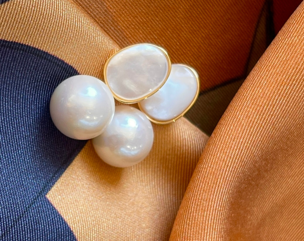 S925 Silver 10mm Freshwater Cultured Pearl Earrings