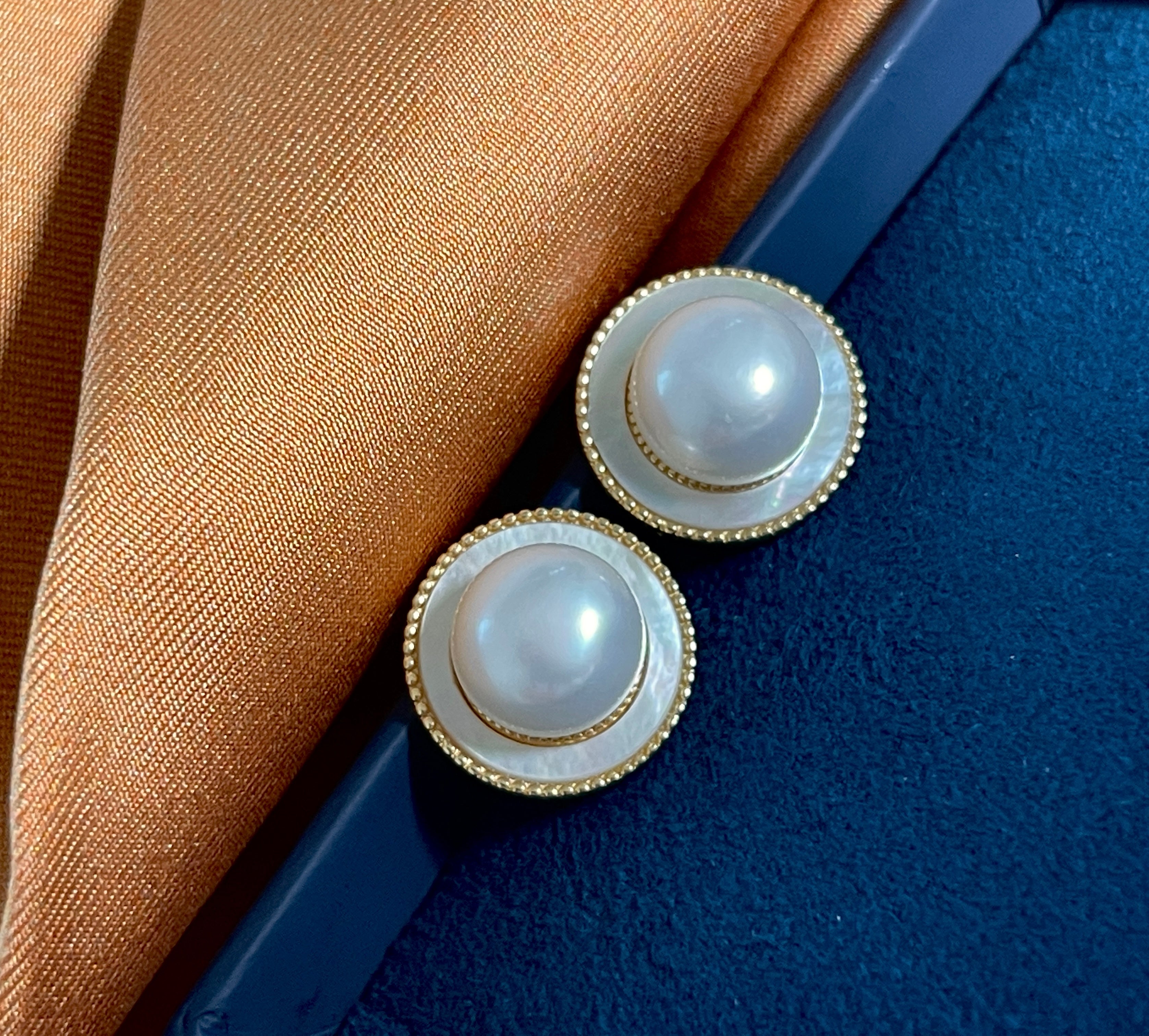 7-8mm Freshwater Cultured Pearl Earrings