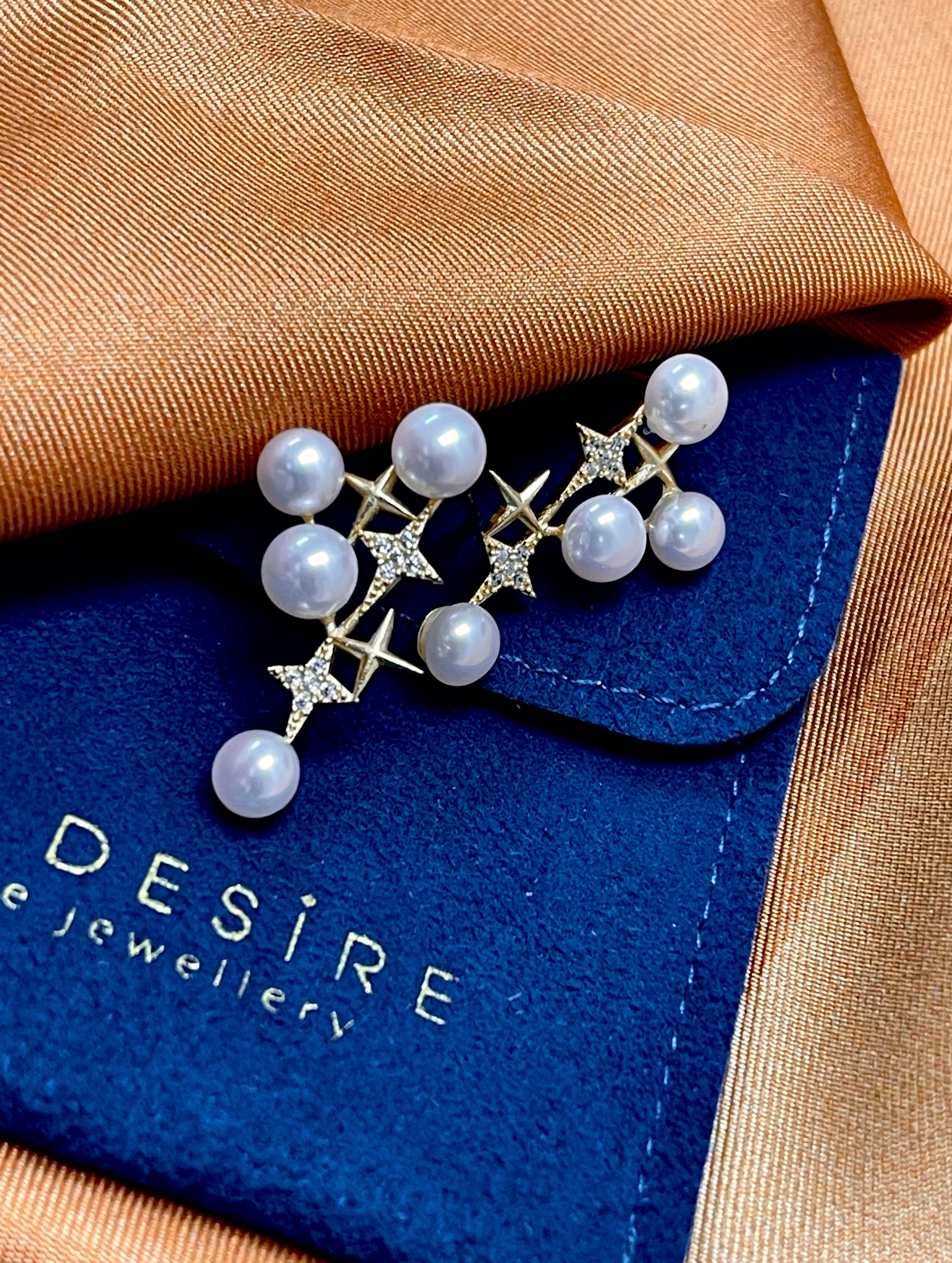 Starry Night Freshwater Pearl Earrings