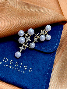 Starry Night Freshwater Pearl Earrings