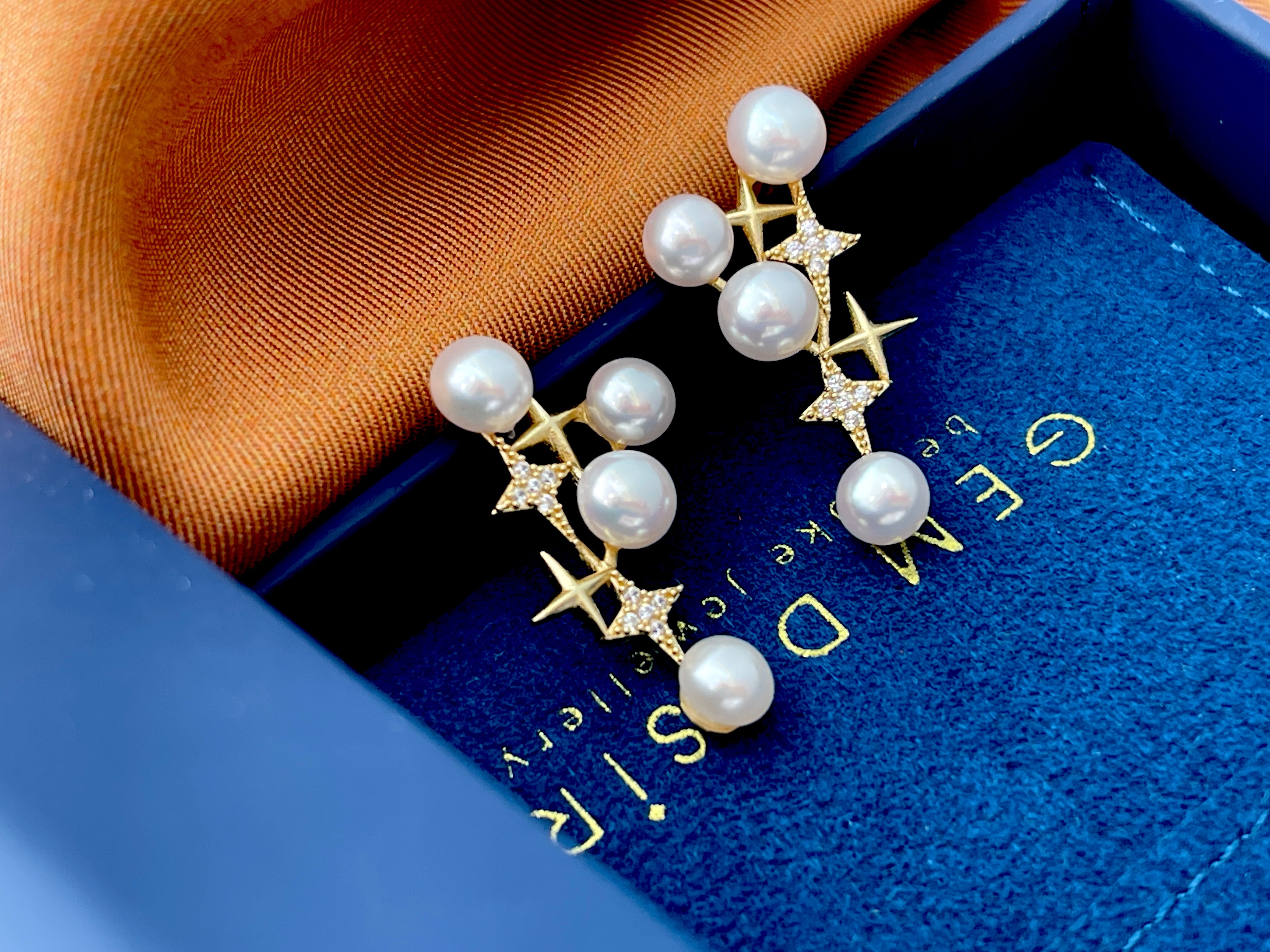 Starry Night Freshwater Pearl Earrings