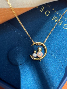 Solid Opal Cat Pendant