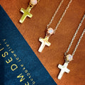 Solid Opal Cross Pendant