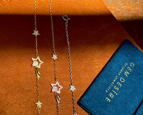 Solid Opal Star Bracelet