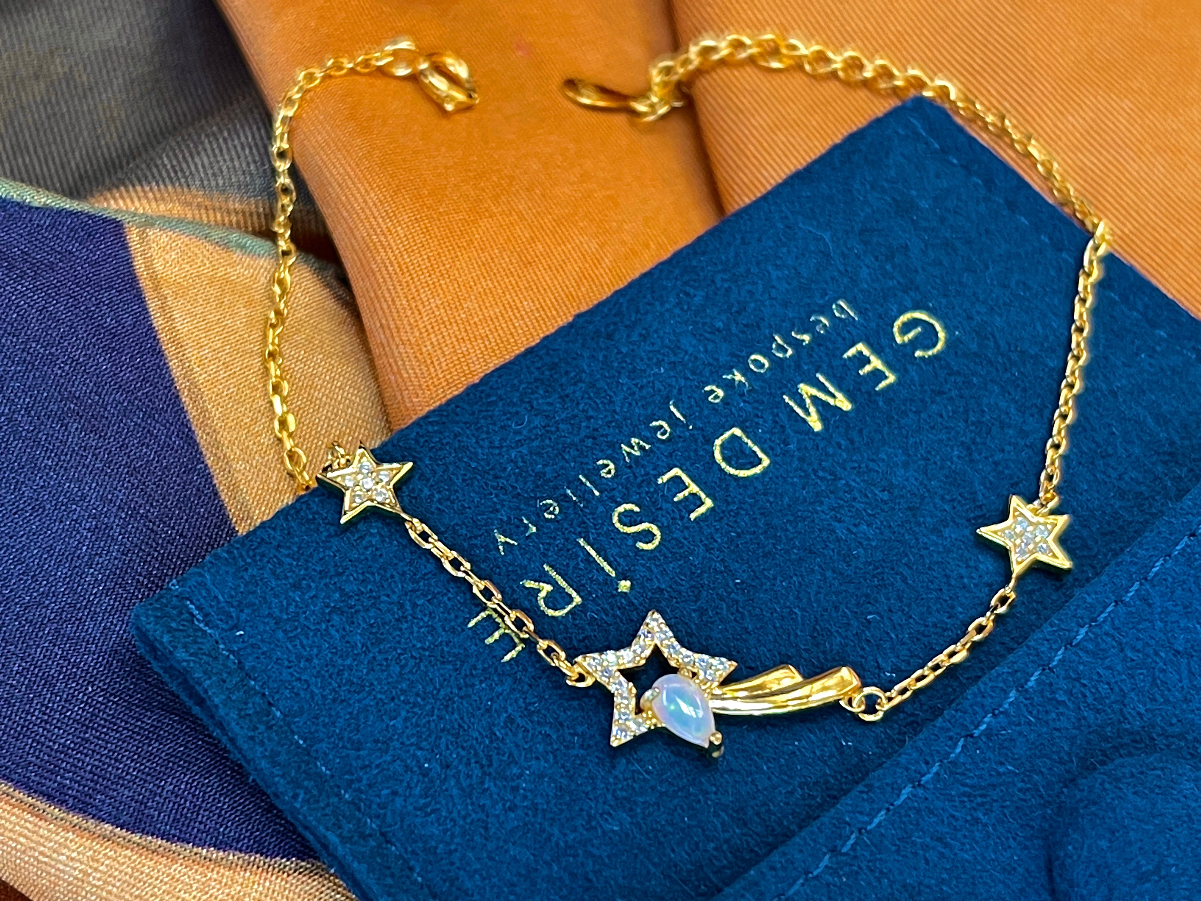 Solid Opal Star Bracelet