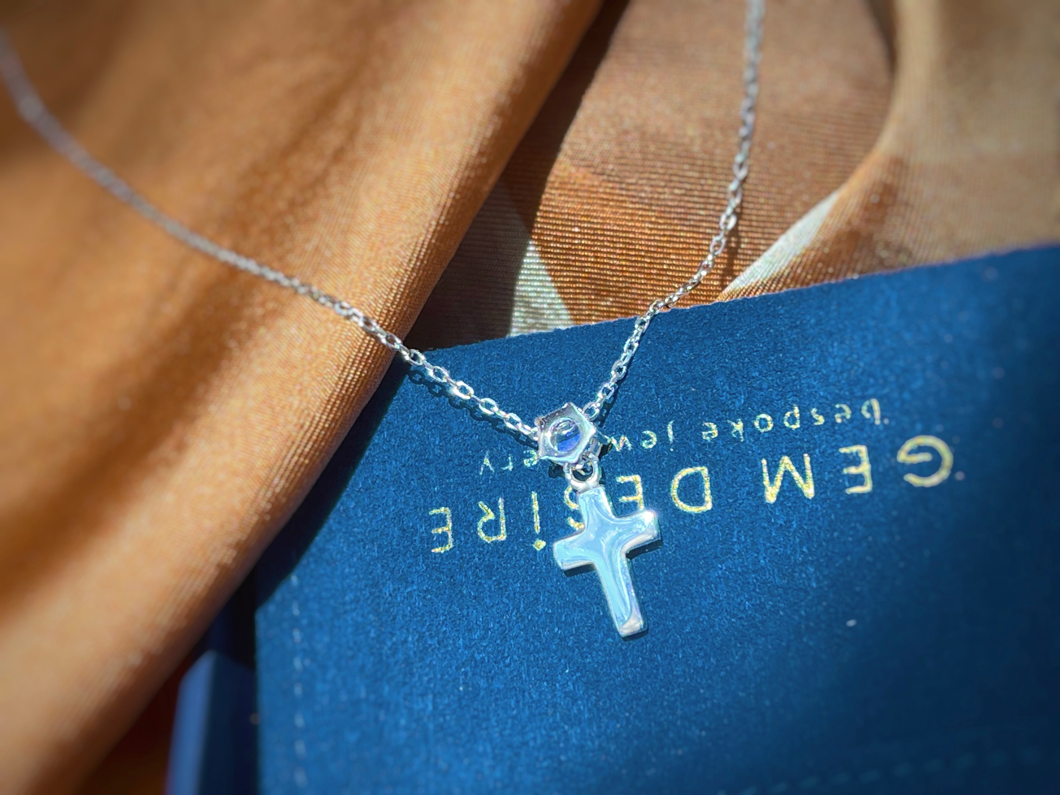Solid Opal Cross Pendant