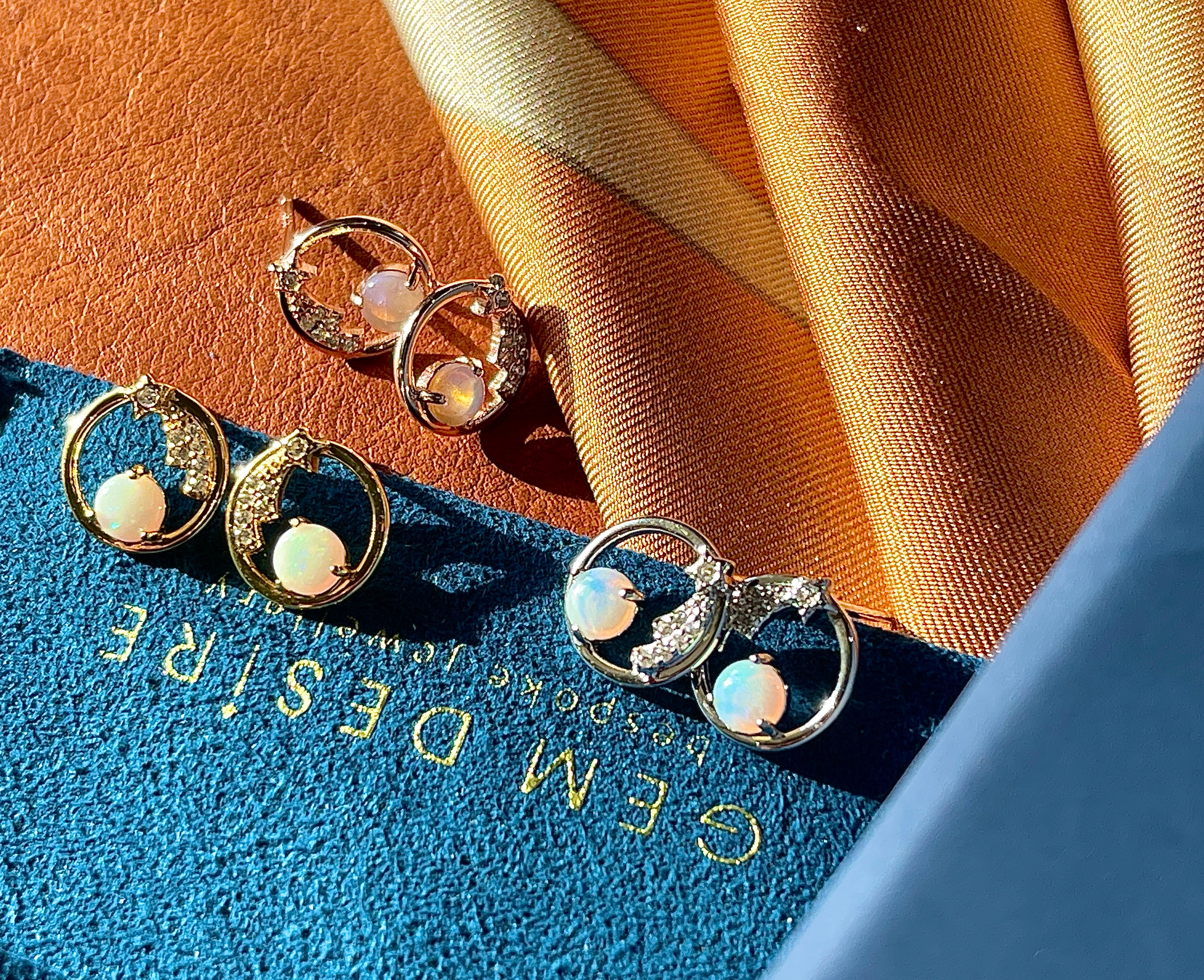 Solid Opal Earrings