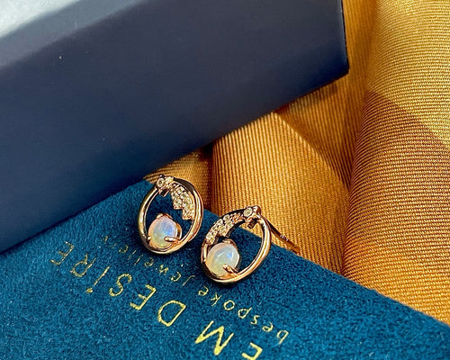Solid Opal Earrings