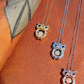 Solid Opal Owl Pendant