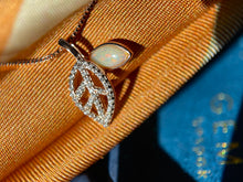 Solid Opal Leaf Pedant