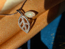 Solid Opal Leaf Pedant
