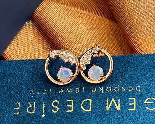 Solid Opal Earrings